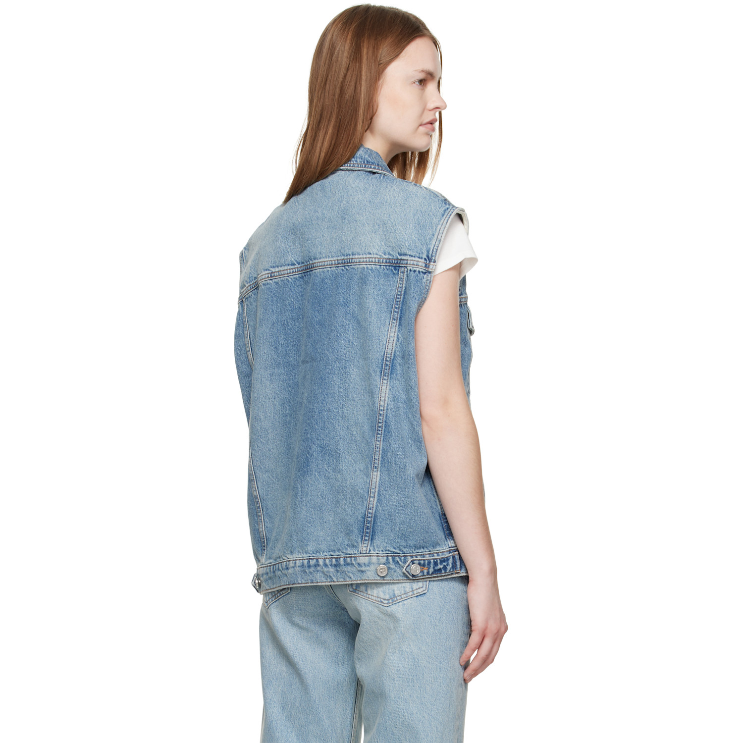  Anine Bing Blue Rory Denim Vest 