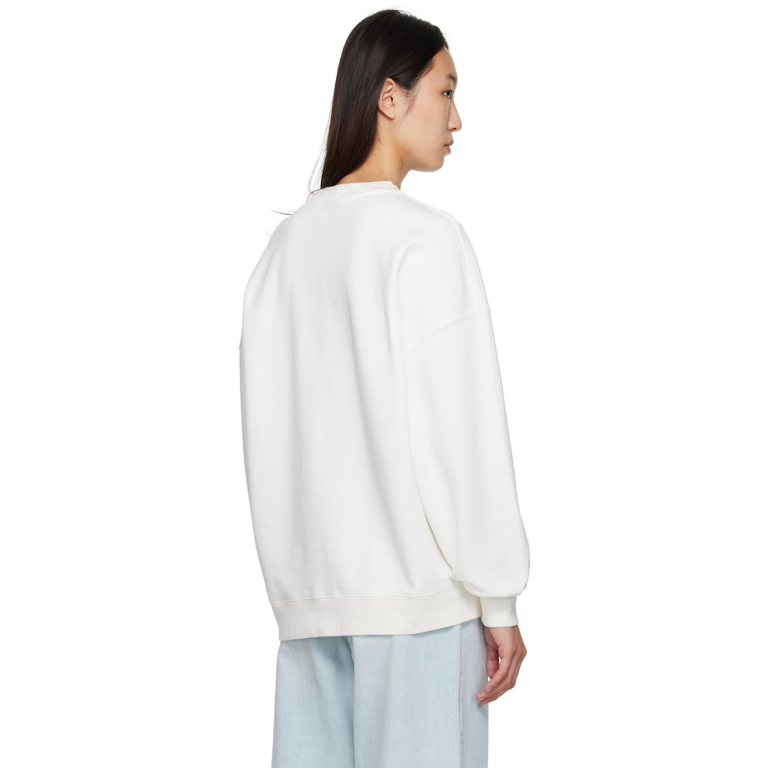  Anine Bing Off-white Miles Framed Monogram Sweatshirt 