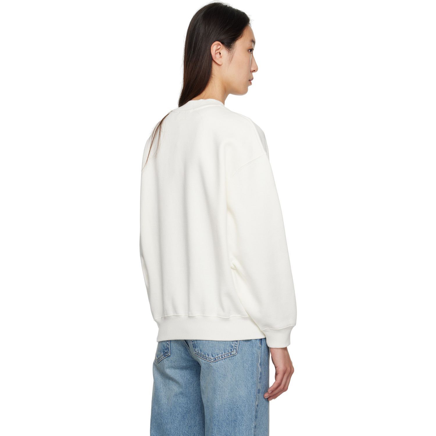  Anine Bing Off-white Jaci Monogram Sweatshirt 