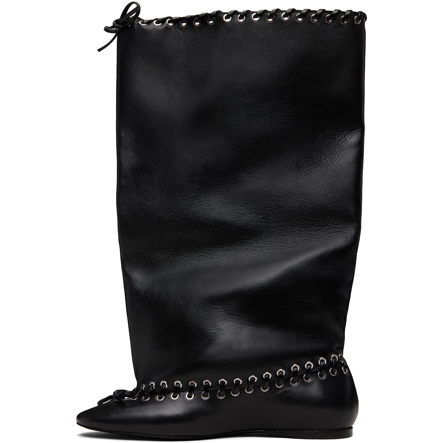  August Barron Black Flat Level Boots 