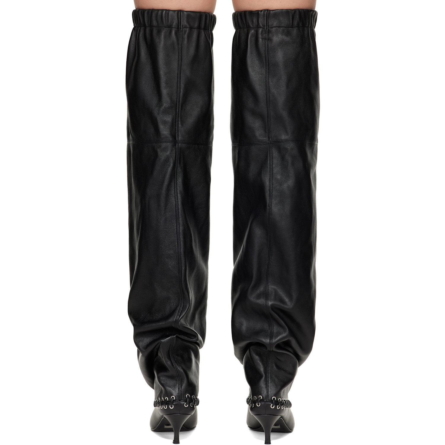  August Barron Black Level Thigh High Tall Boots 