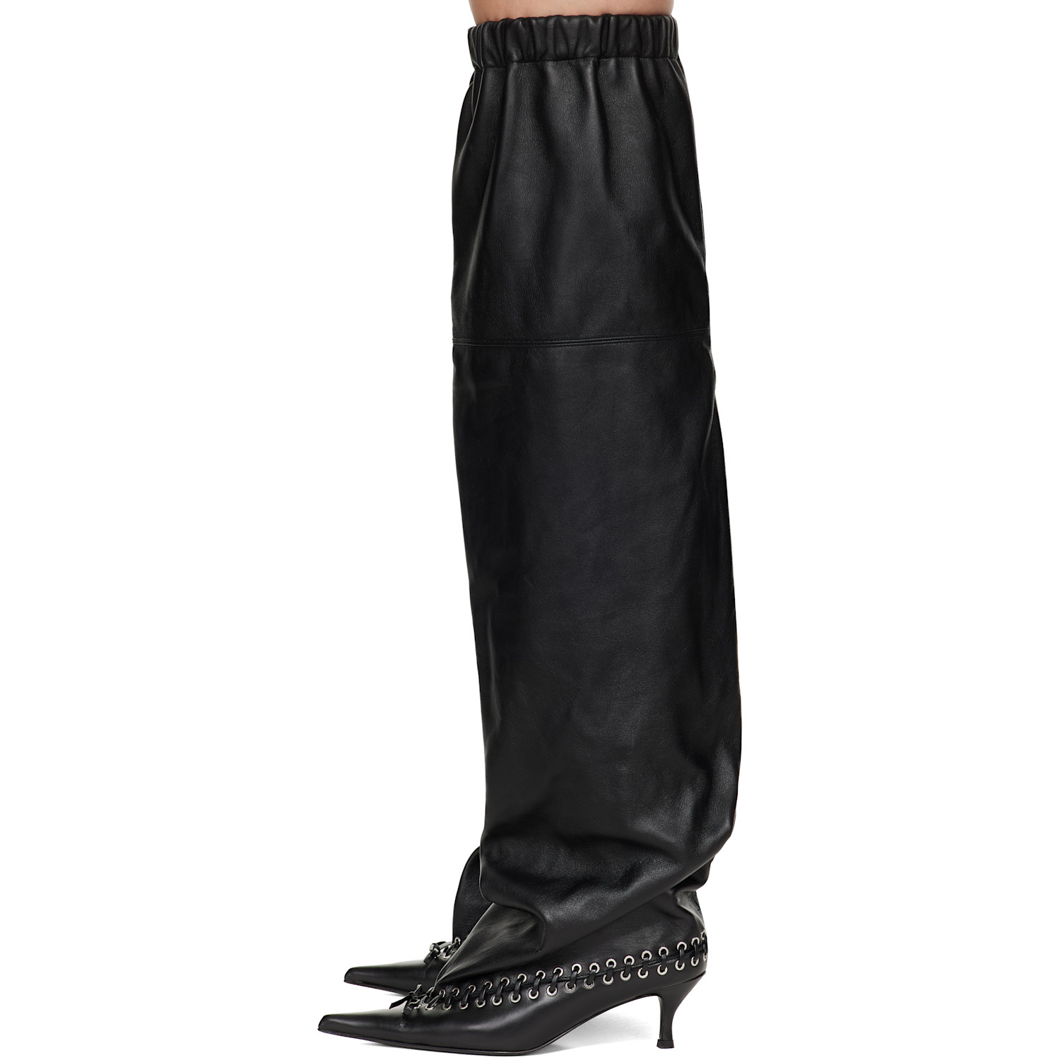  August Barron Black Level Thigh High Tall Boots 