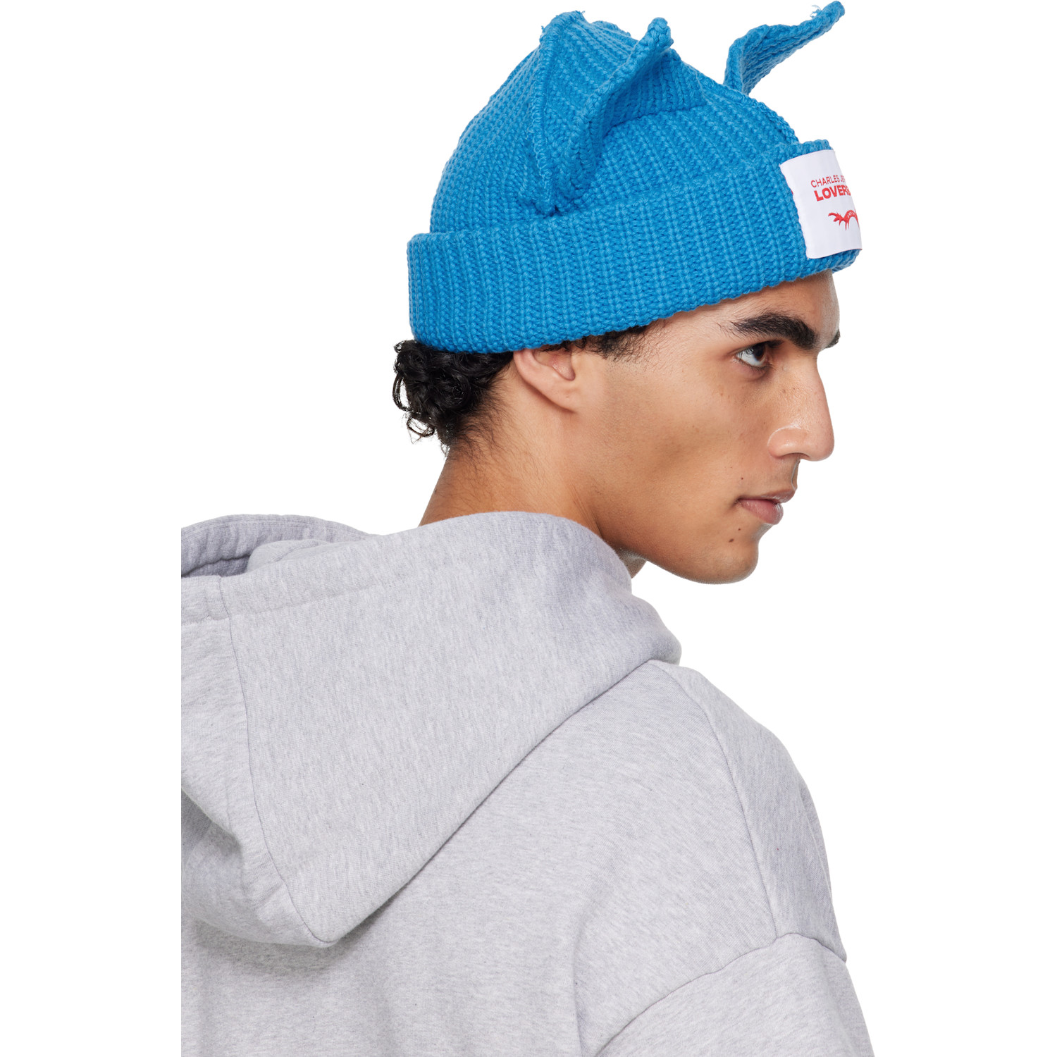  Charles Jeffrey Loverboy Blue Chunky Ears Beanie 