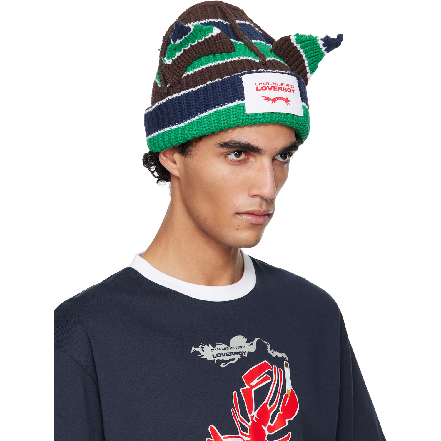  Charles Jeffrey Loverboy Multicolor Chunky Ears Beanie 