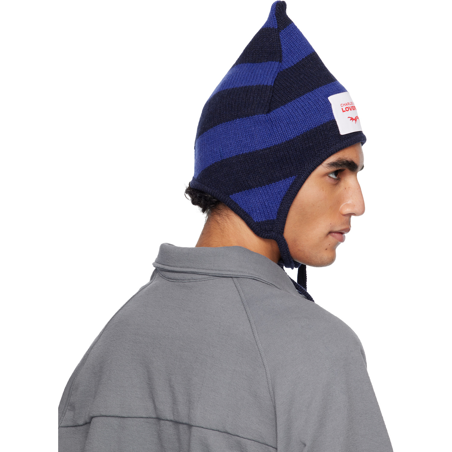  Charles Jeffrey Loverboy Blue Spike Bonnet Beanie 