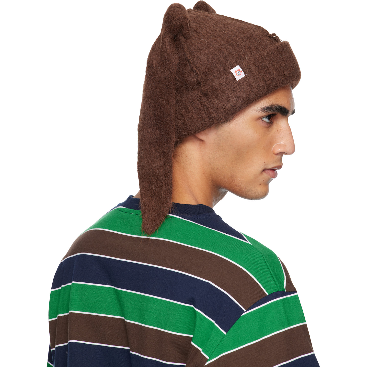  Charles Jeffrey Loverboy Brown Alpaca Chunky Rabbit Beanie 