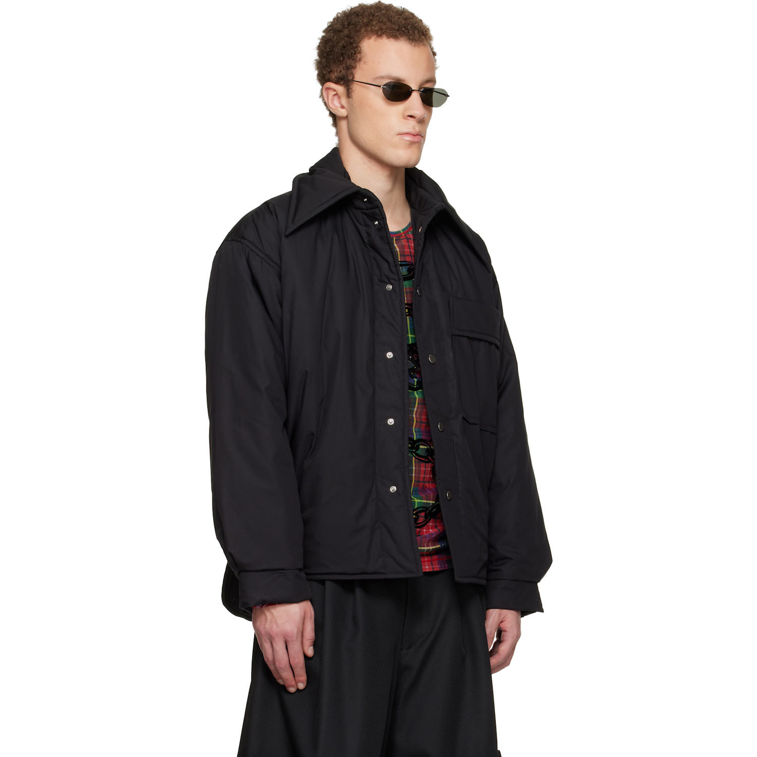  Charles Jeffrey Loverboy Black Puffer Overshirt 