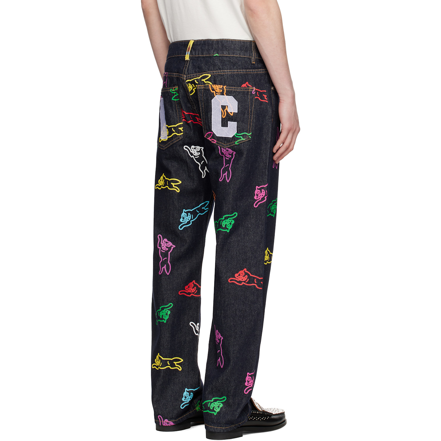  Icecream Navy All-over Running Dog Jeans 