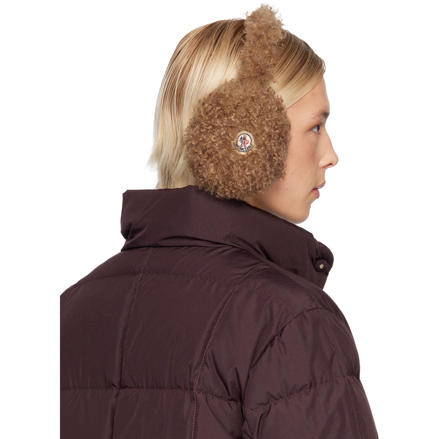  Moncler Brown Logo Ear Muffs 