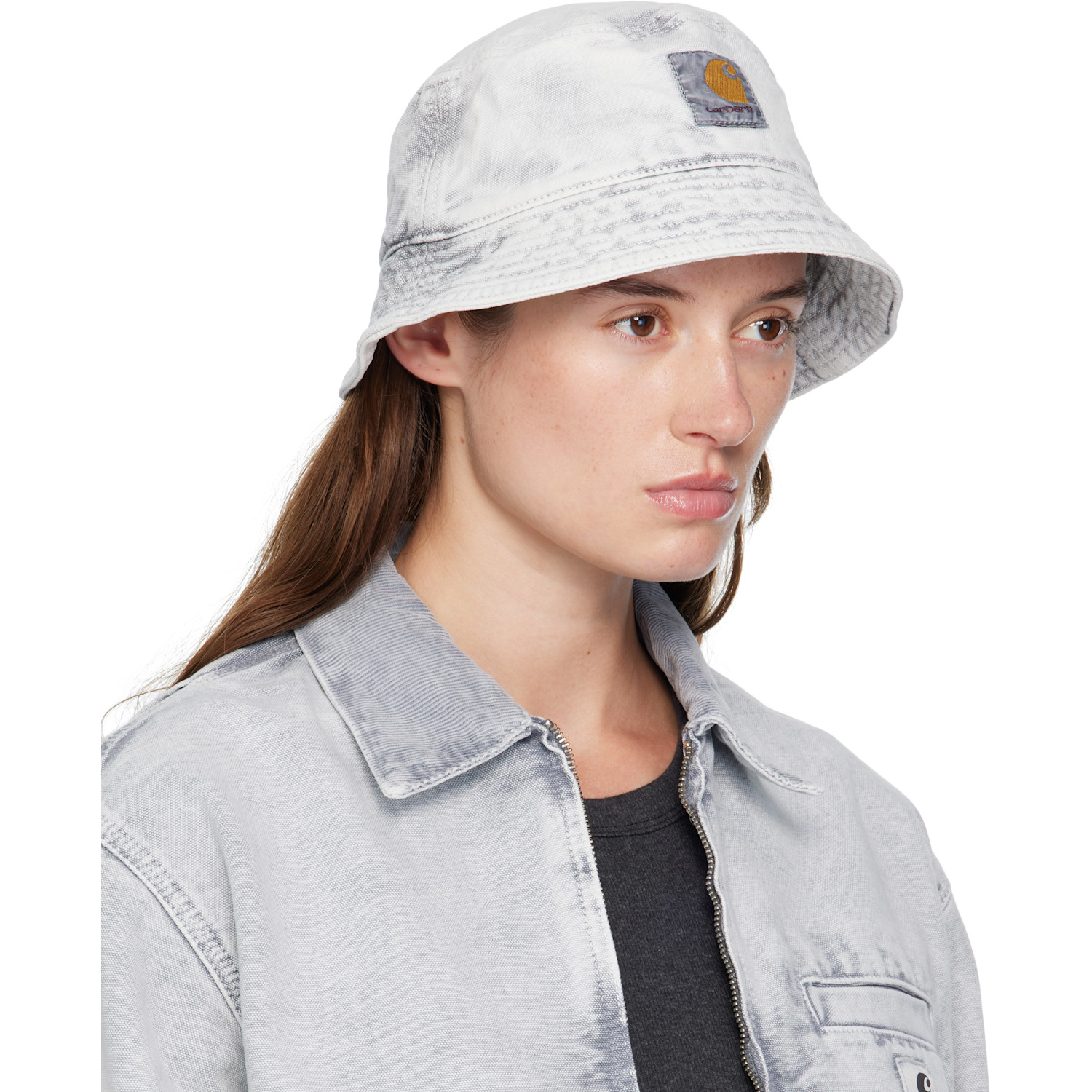  Carhartt Work In Progress Gray Bane Bucket Hat 