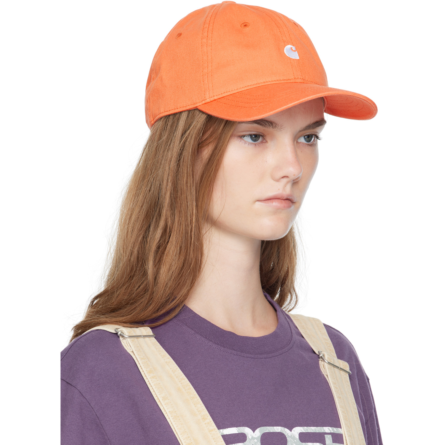  Carhartt Work In Progress Orange Madison Logo Cap 