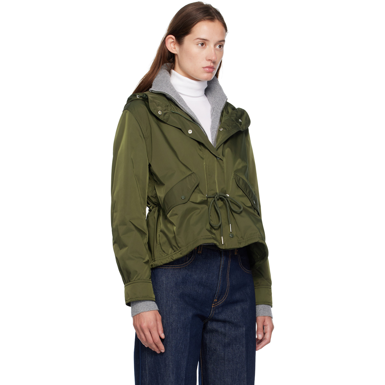  Moncler Green Noizay Hooded Parka Jacket 