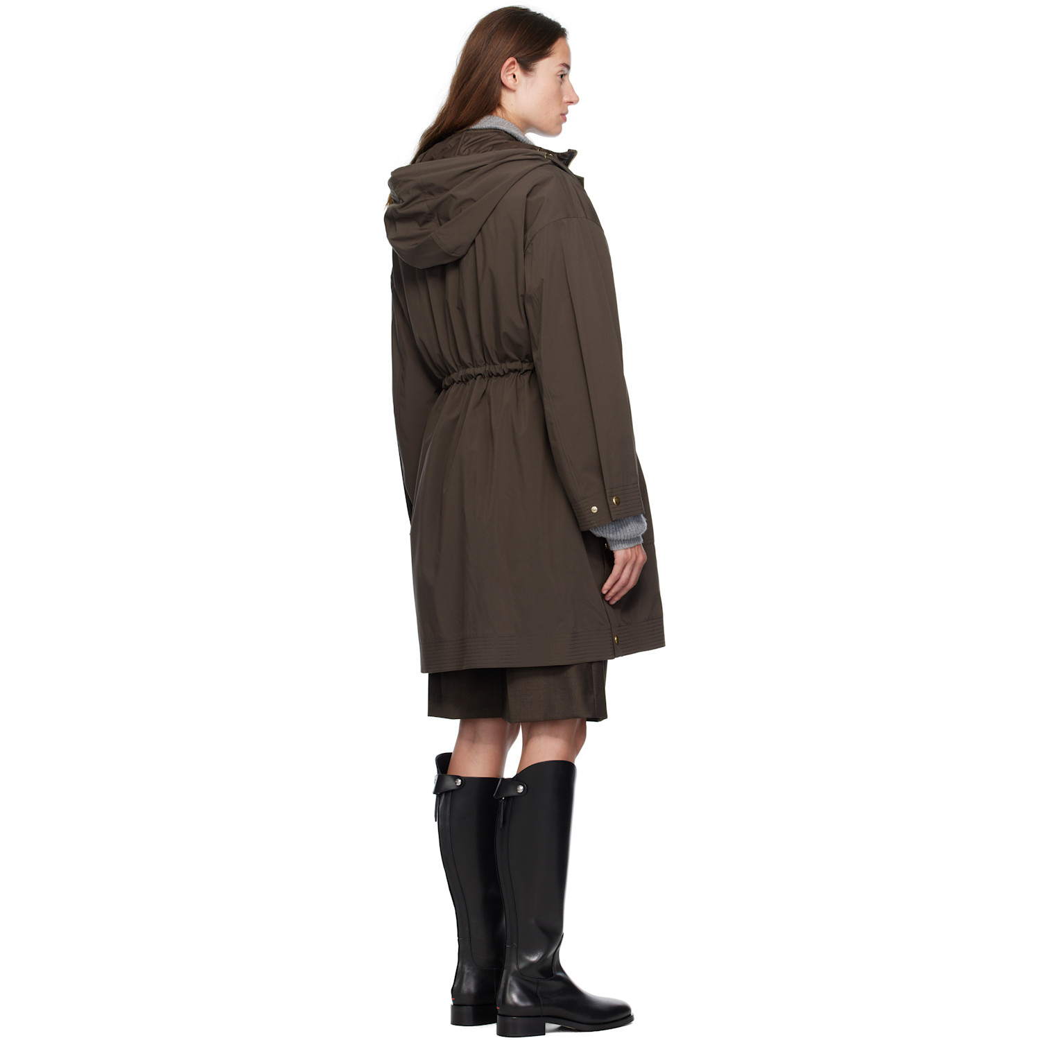  Moncler Brown Sainbel Long Down Parka 