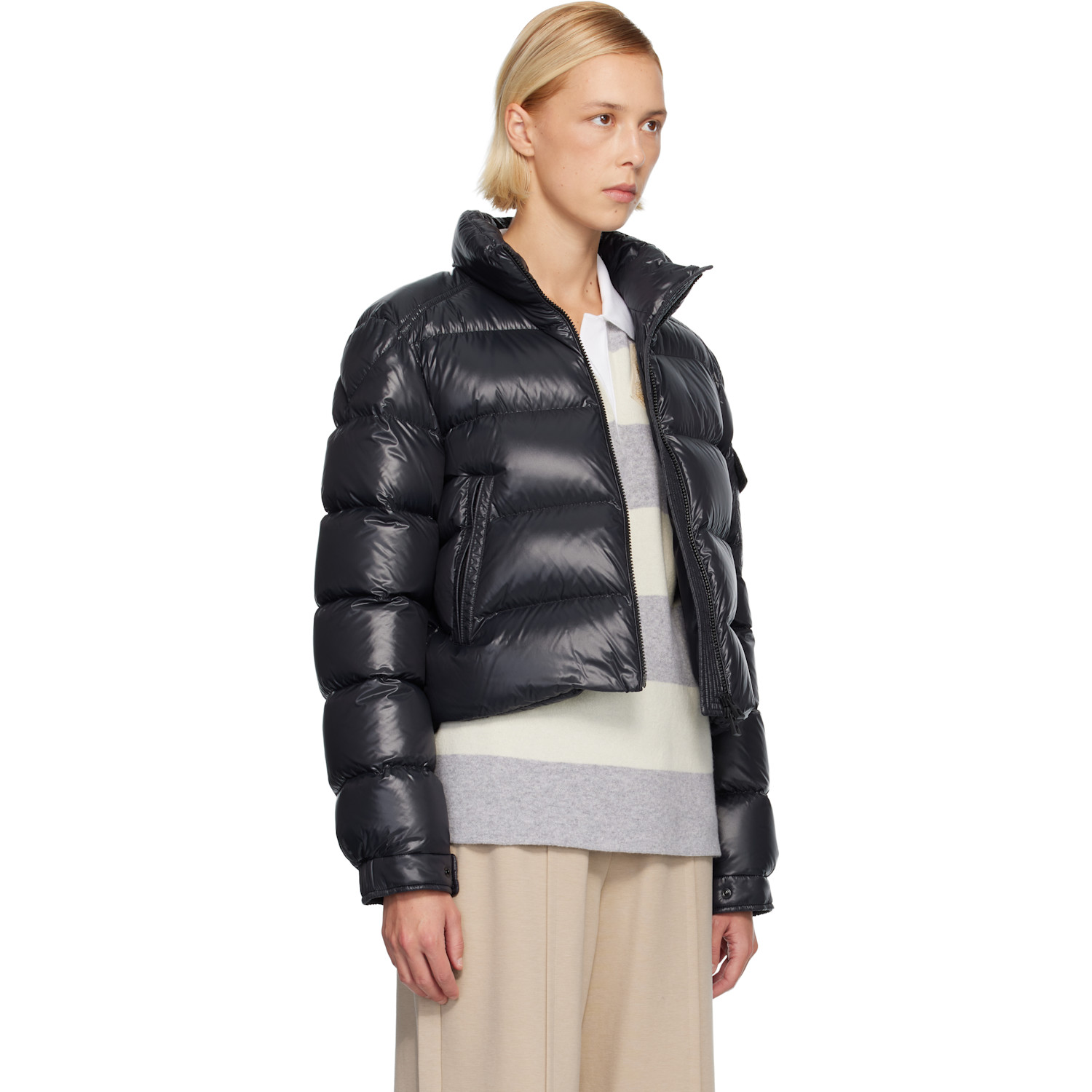  Moncler Black Petra Short Down Jacket 