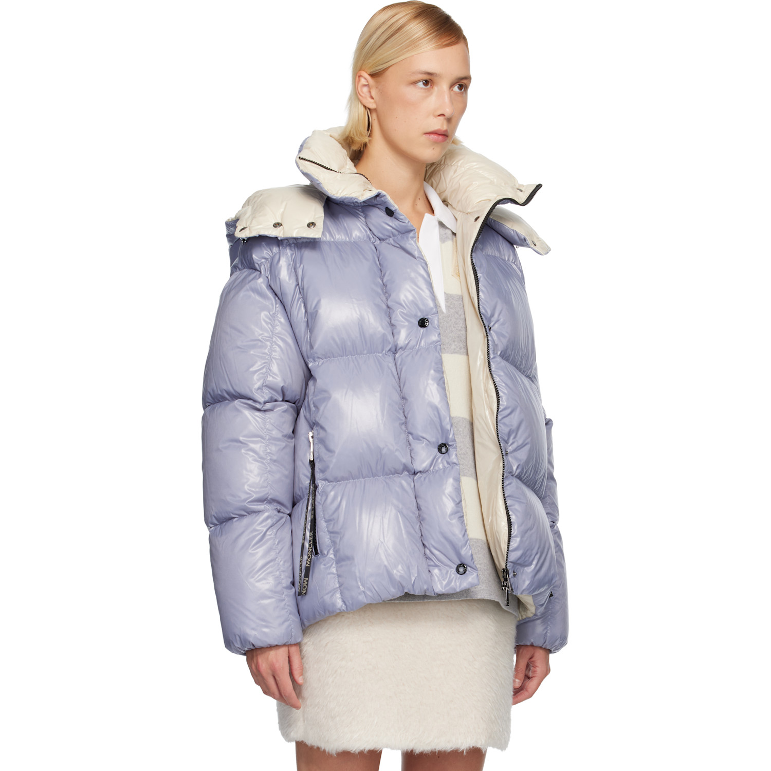  Moncler Blue Parana Hooded Short Down Jacket 