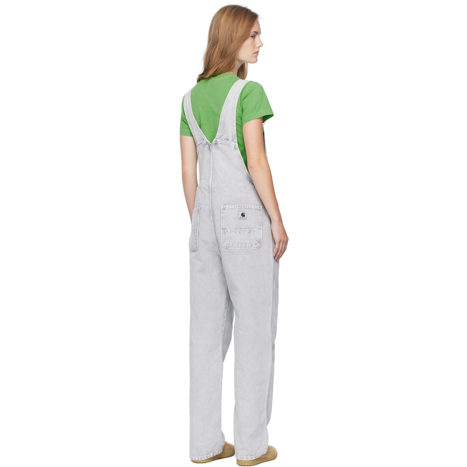  Carhartt Work In Progress Gray Bib Straight Overalls 