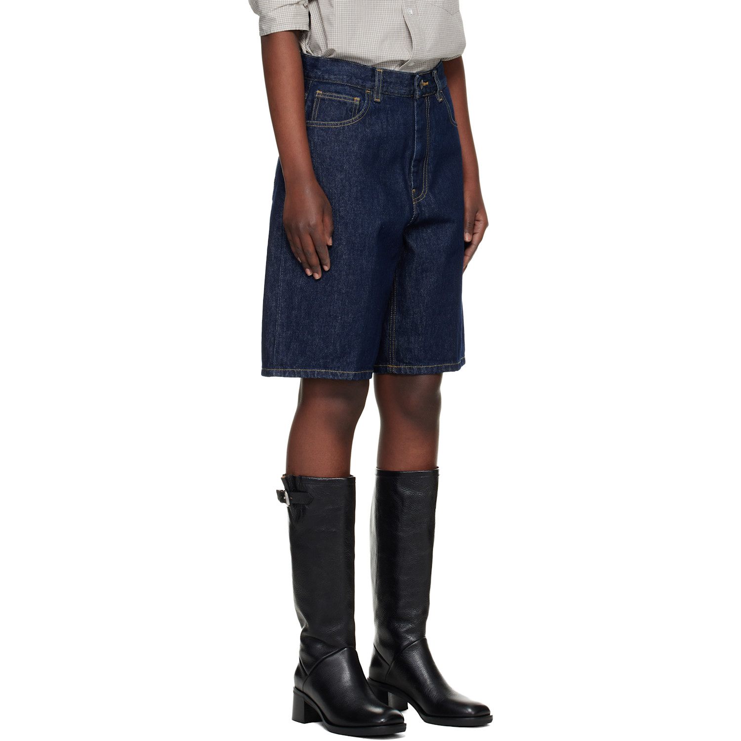  Carhartt Work In Progress Blue Brandon Denim Shorts 