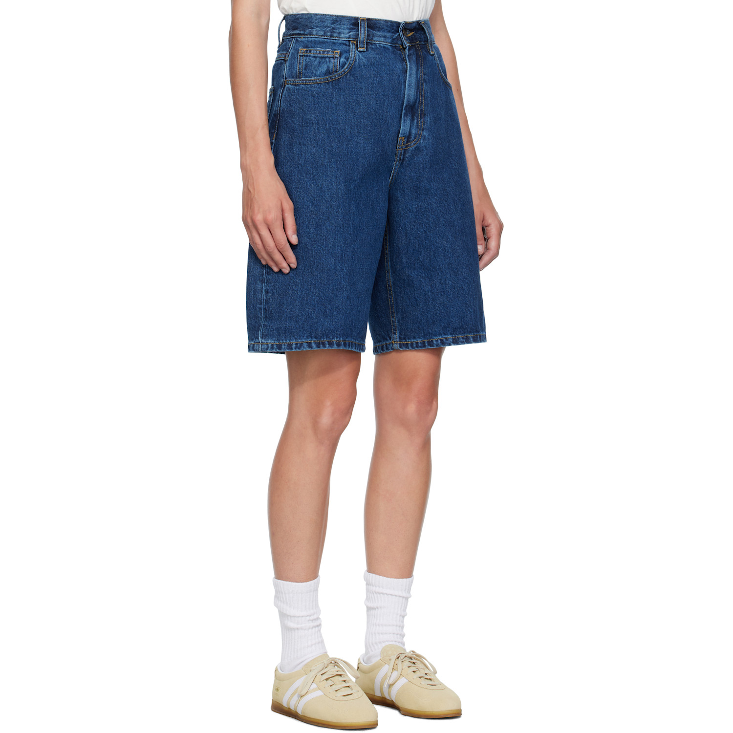  Carhartt Work In Progress Blue Brandon Denim Shorts 