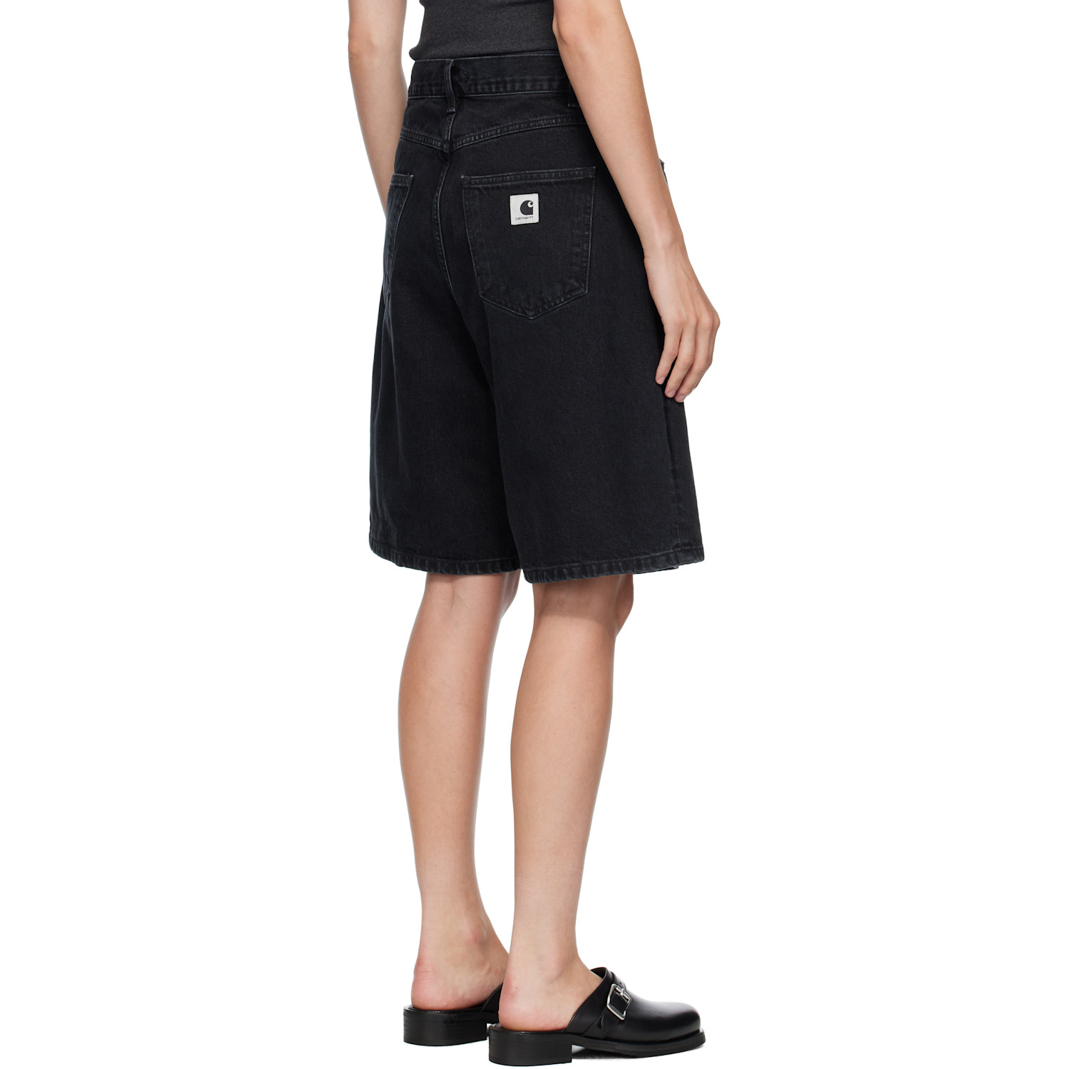  Carhartt Work In Progress Black Brandon Denim Shorts 