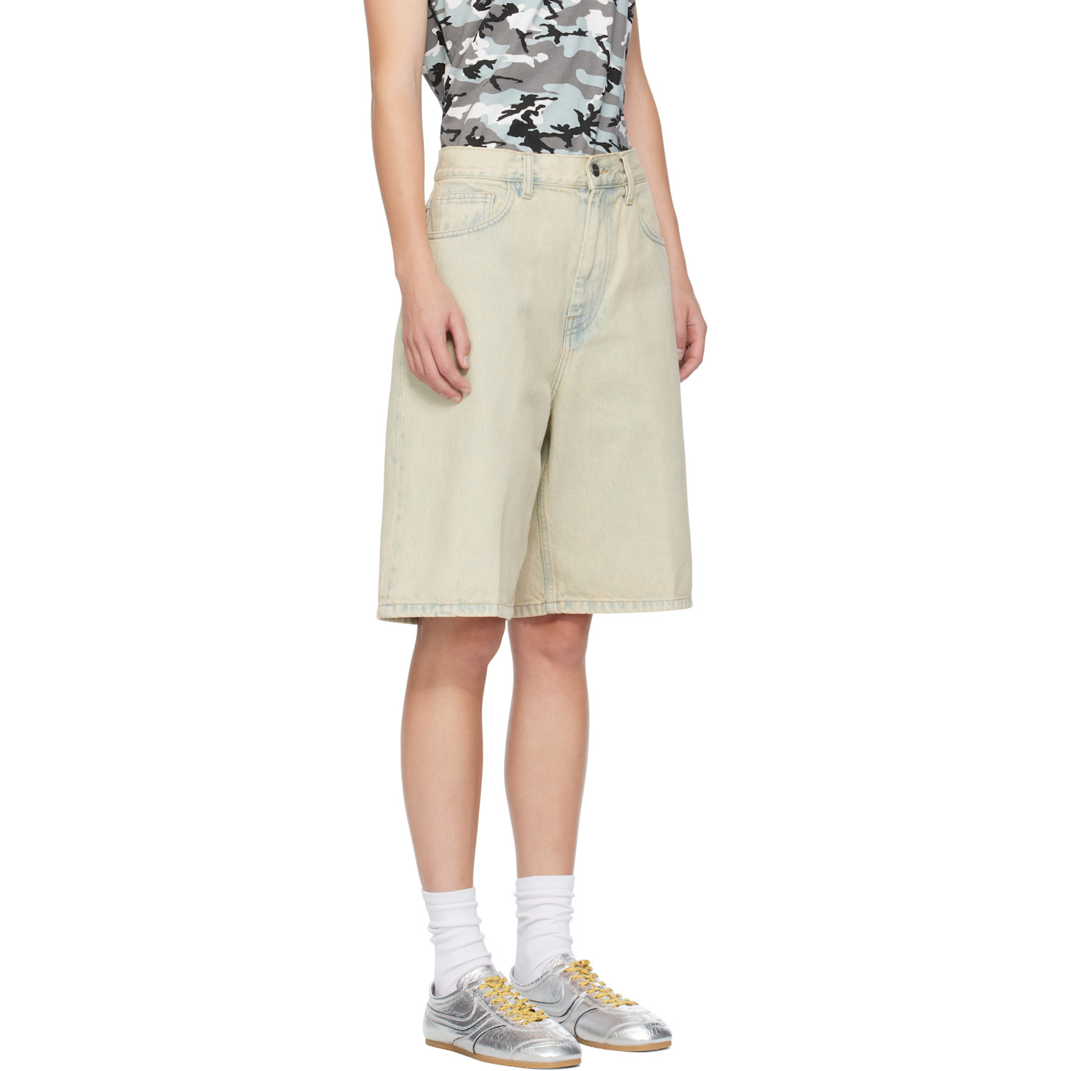  Carhartt Work In Progress Beige Brandon Denim Shorts 