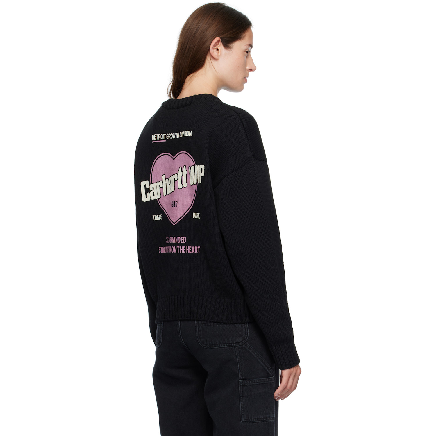  Carhartt Work In Progress Black 'growth' Sweater 