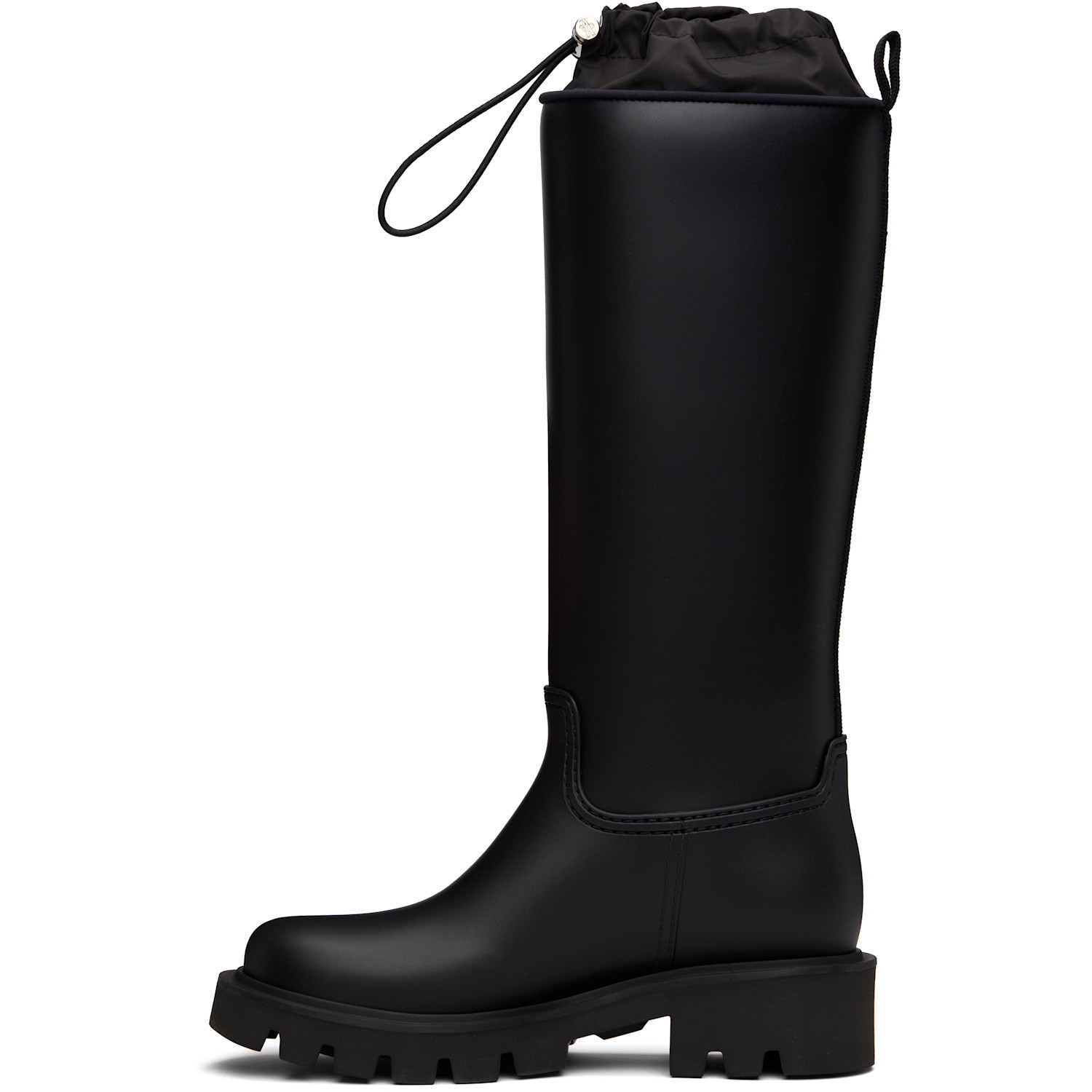  Moncler Black Kickstream High Rain Tall Boots 