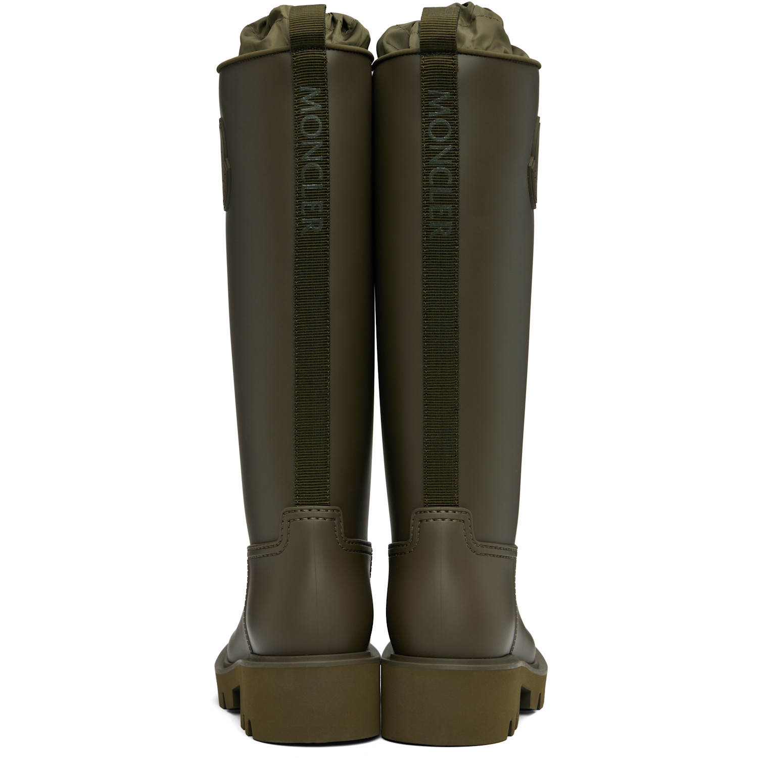  Moncler Khaki Kickstream High Rain Tall Boots 