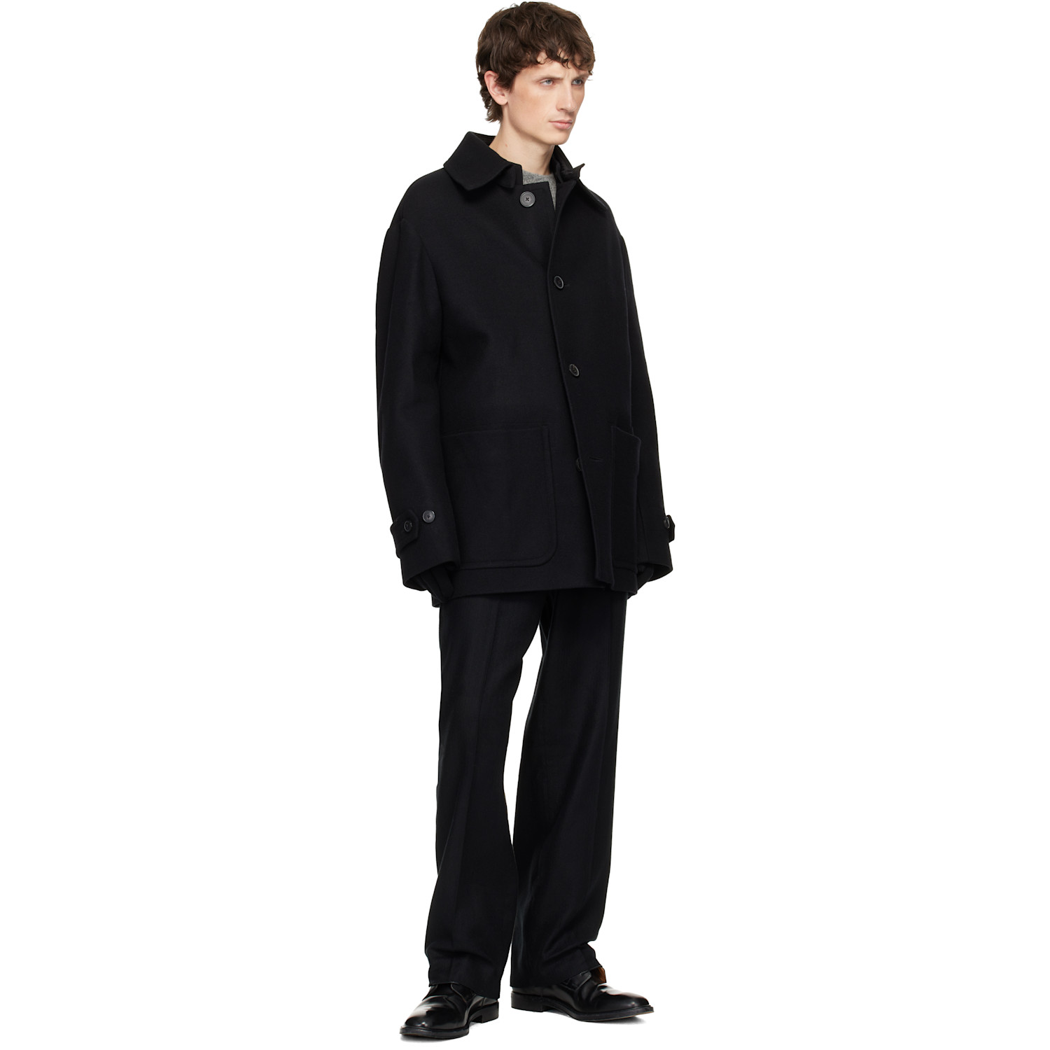 Moncler Black Wool Gloves 