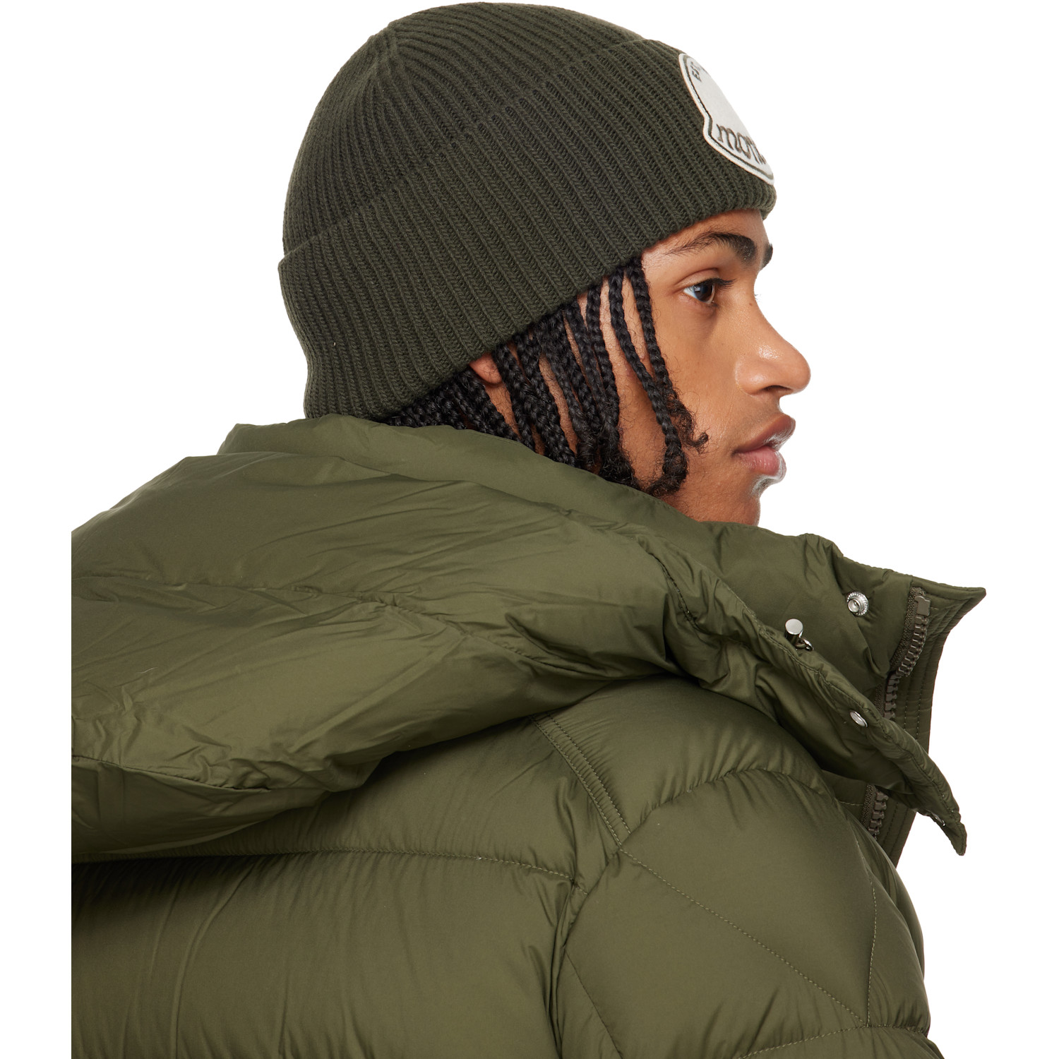  Moncler Green Virgin Wool Beanie 