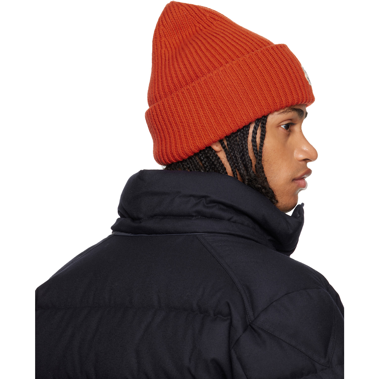  Moncler Orange Wool & Cashmere Beanie 