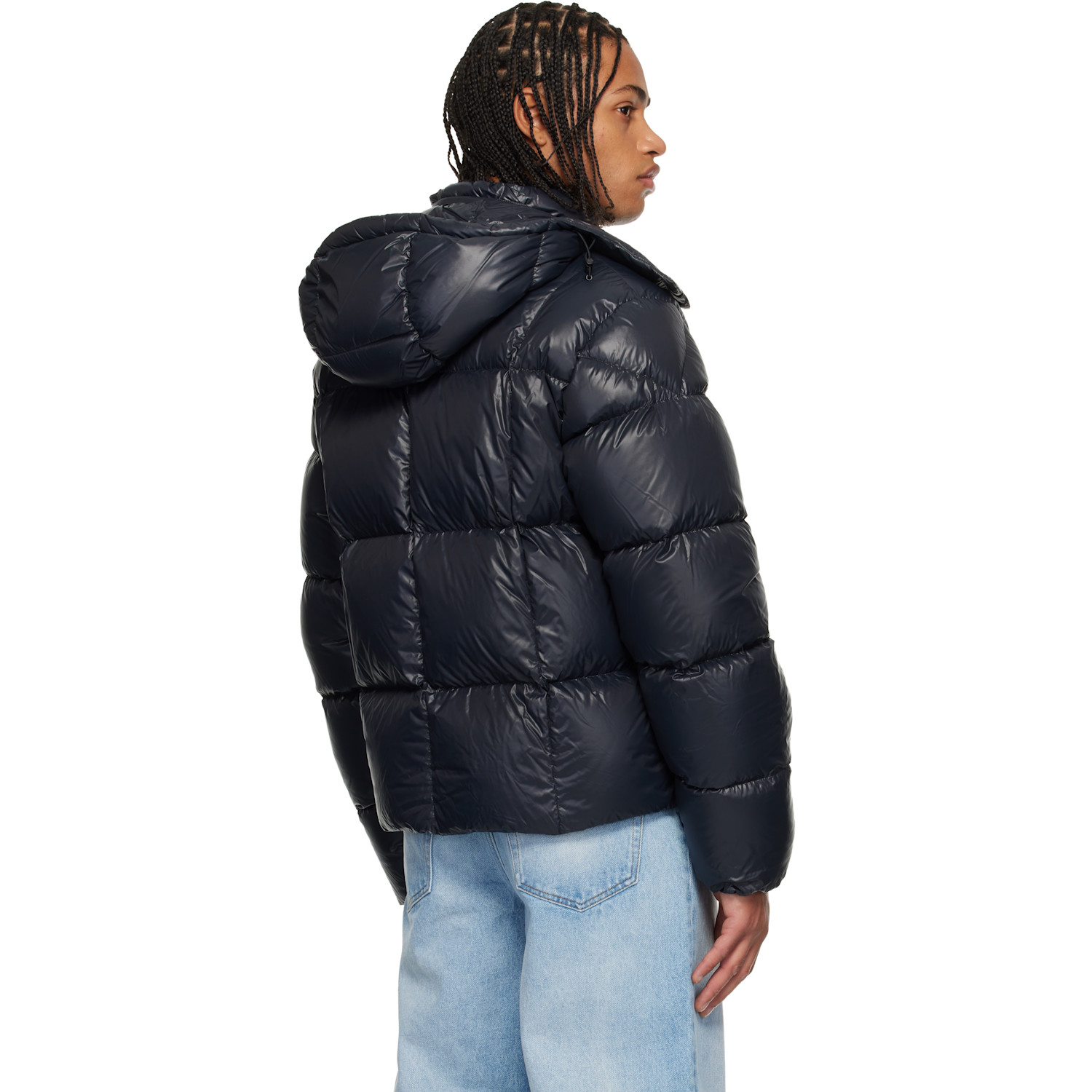  Moncler Black Serfanto Hooded Short Down Jacket 