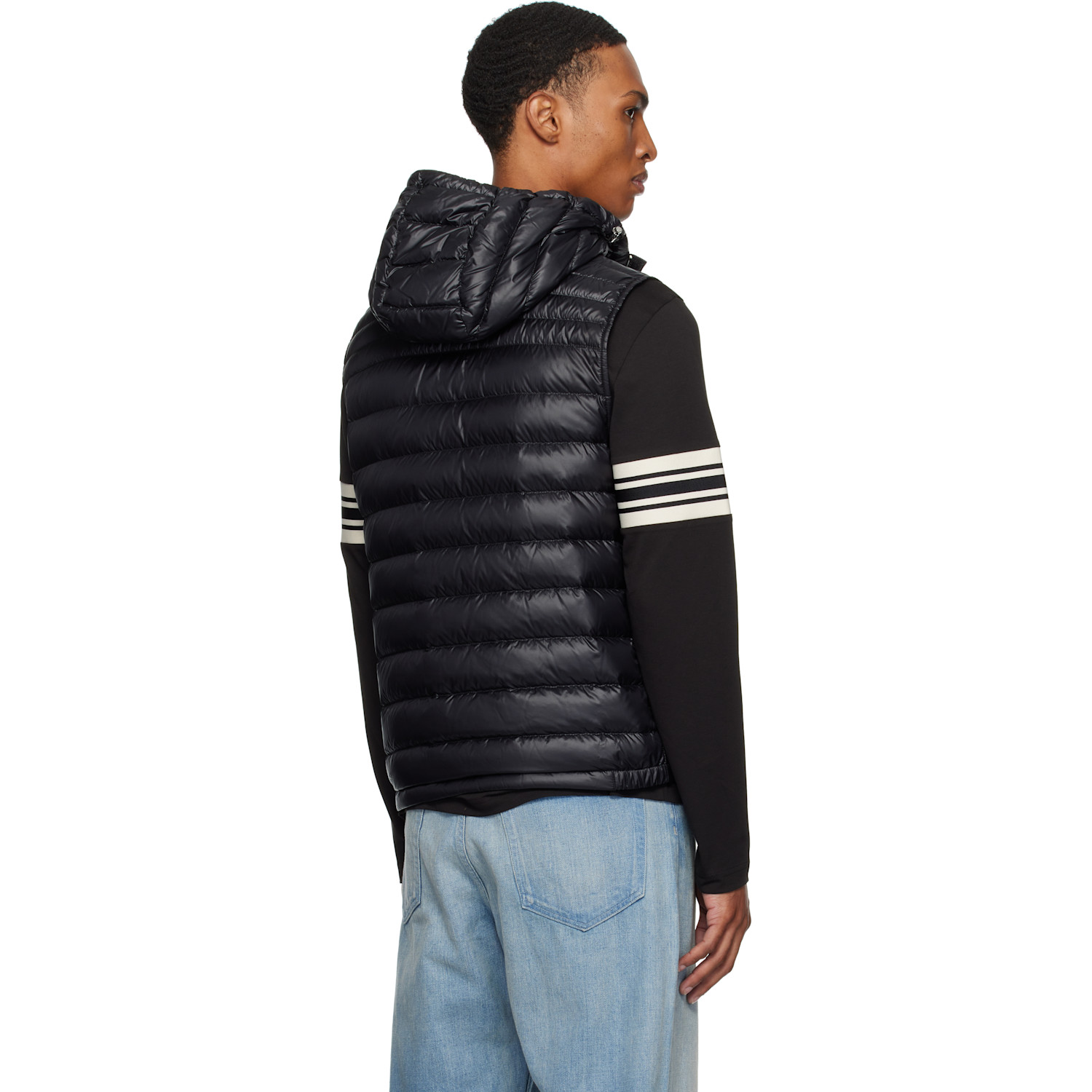  Moncler Black Orant Hooded Down Vest 