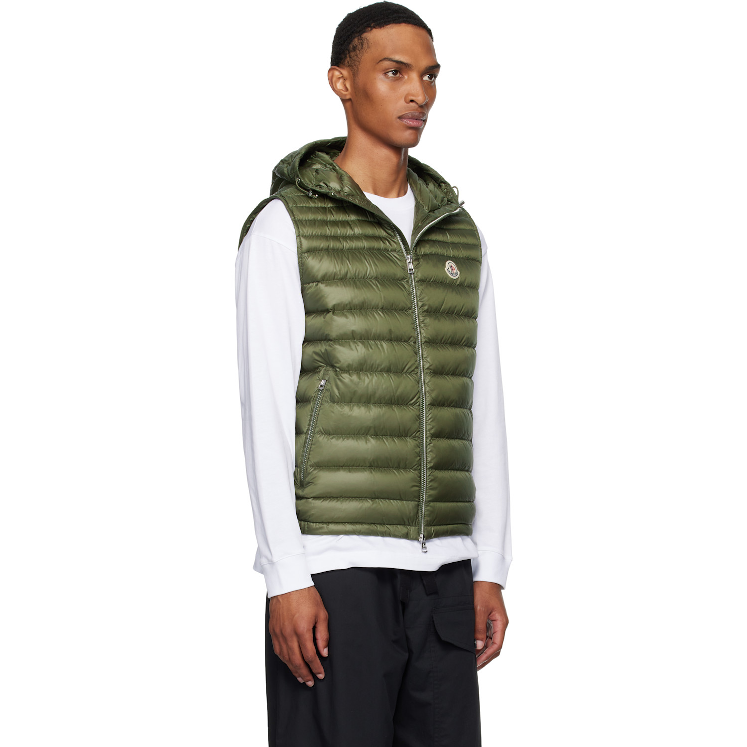  Moncler Khaki Orant Hooded Down Vest 