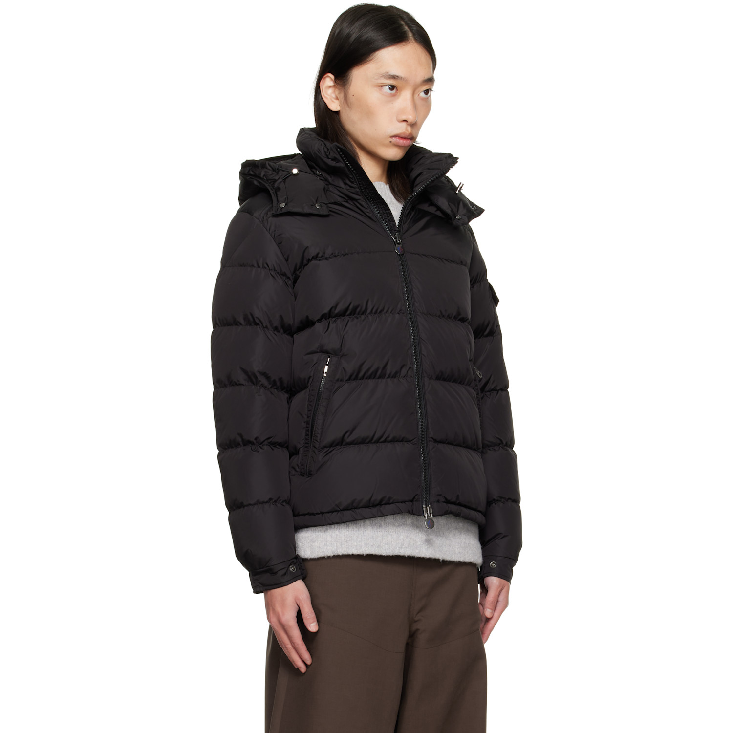  Moncler Black Maya Matte Short Down Jacket 