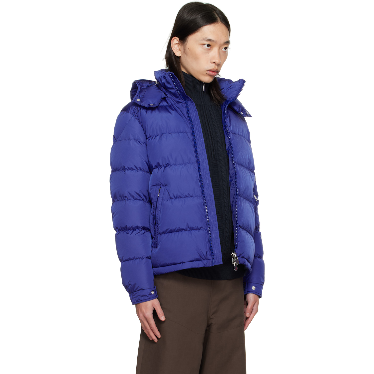  Moncler Blue Maya Short Down Jacket 