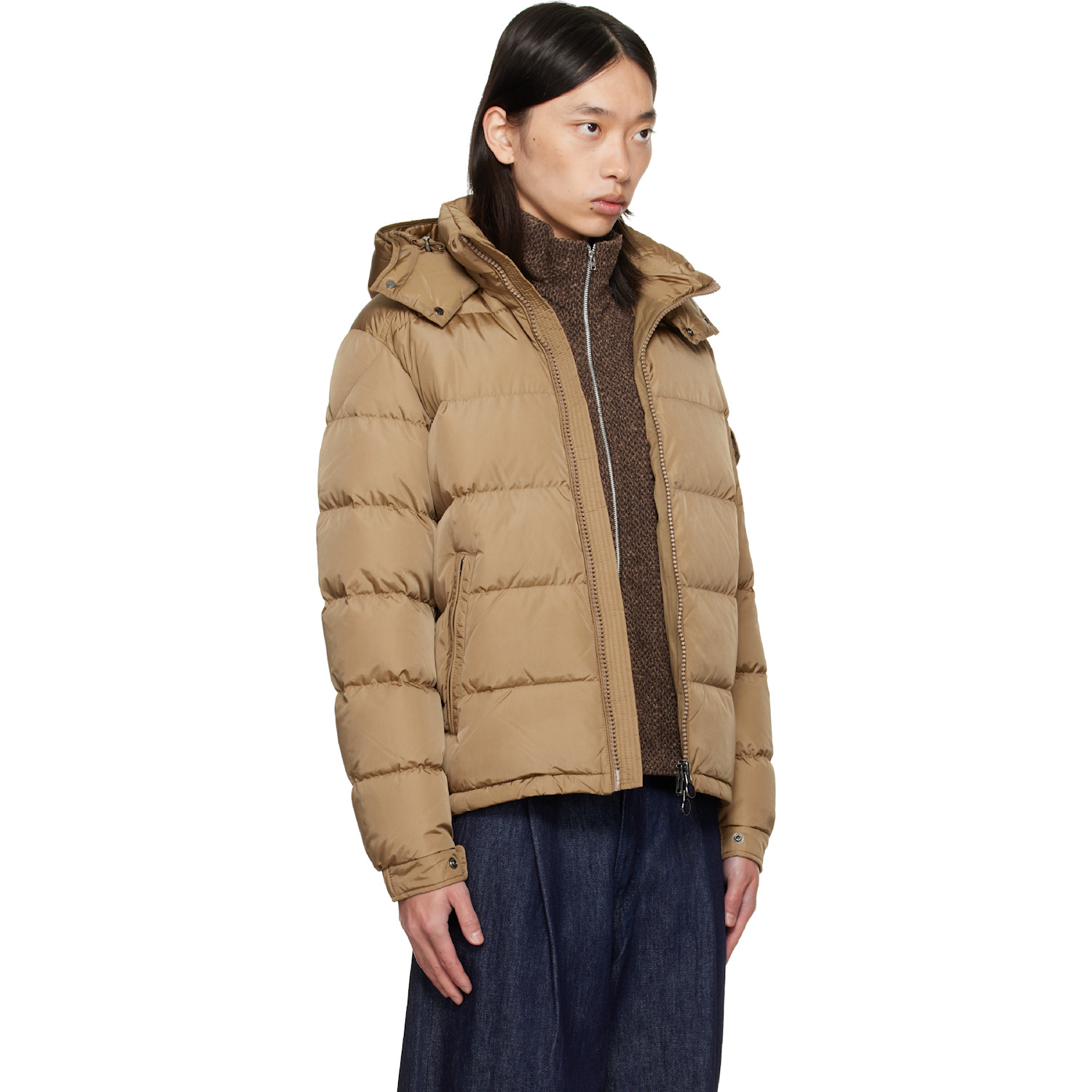  Moncler Brown Maya Short Down Jacket 