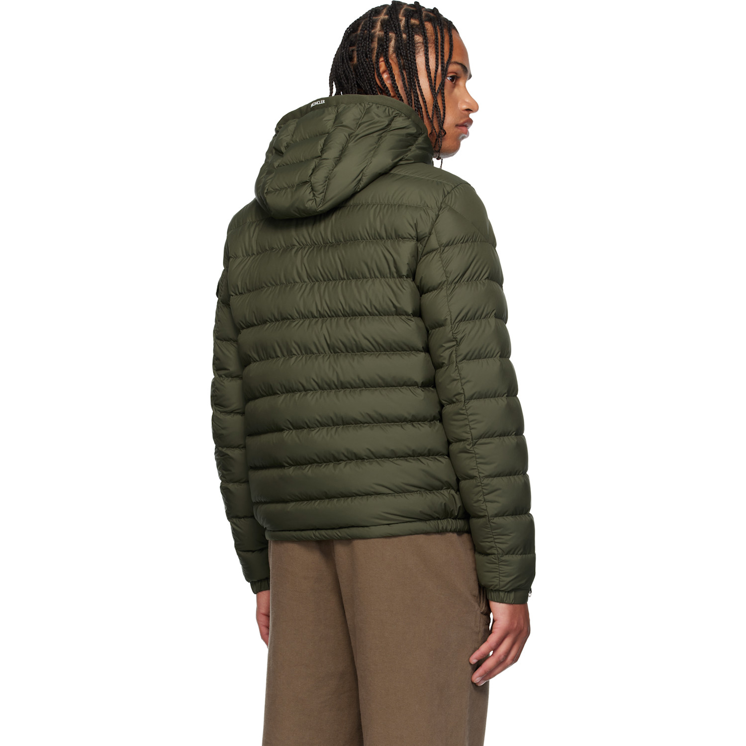  Moncler Khaki Galion Hooded Short Down Jacket 