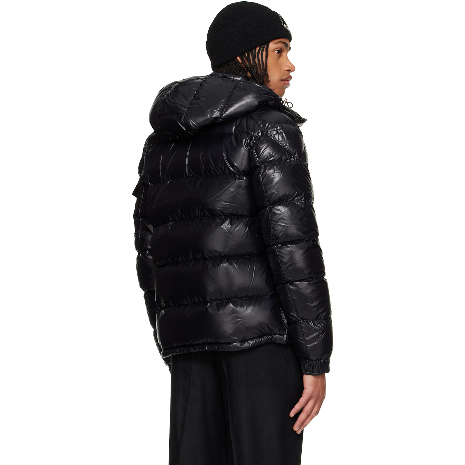  Moncler Black Maya Hooded Short Down Jacket 