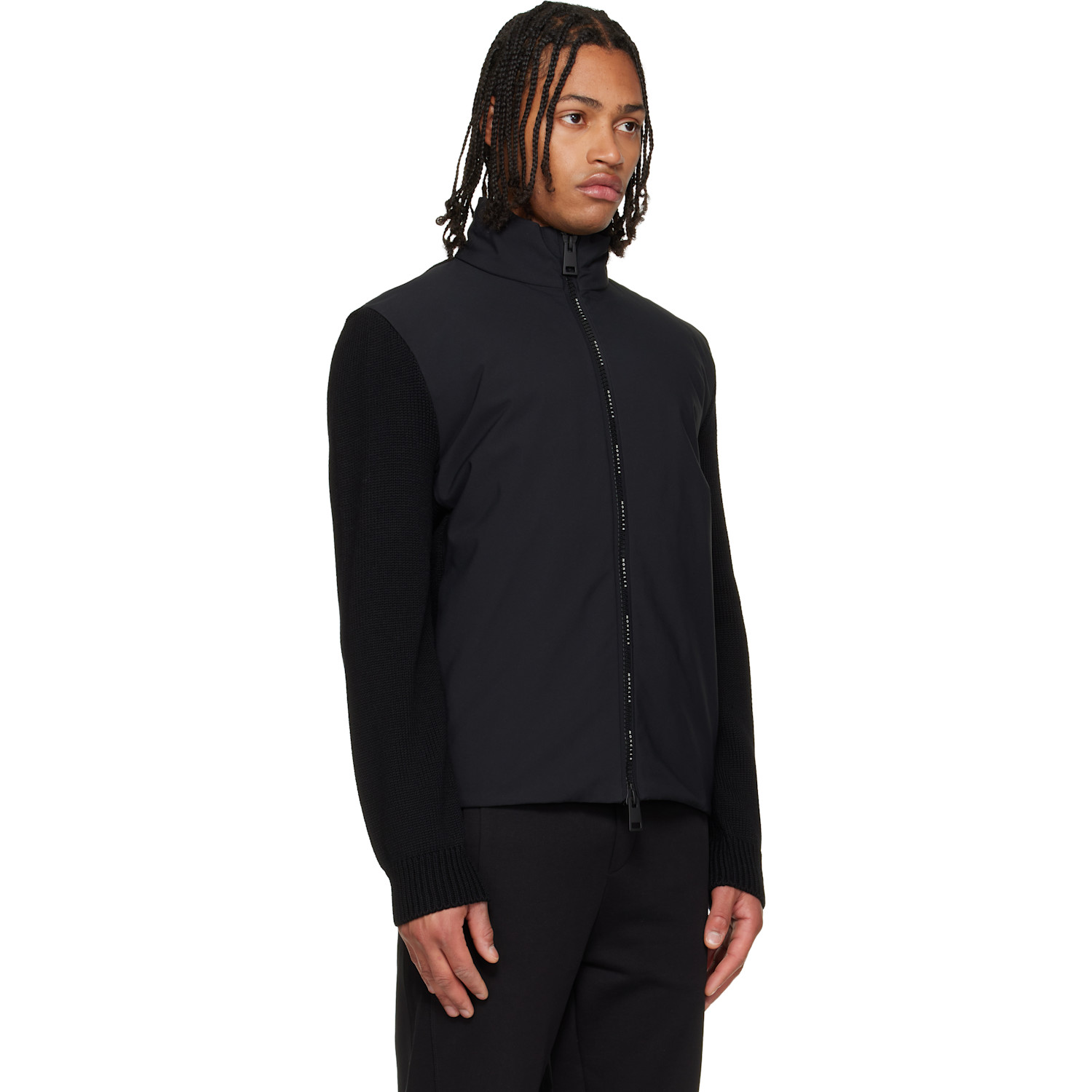  Moncler Black Virgin Wool Down Jacket 