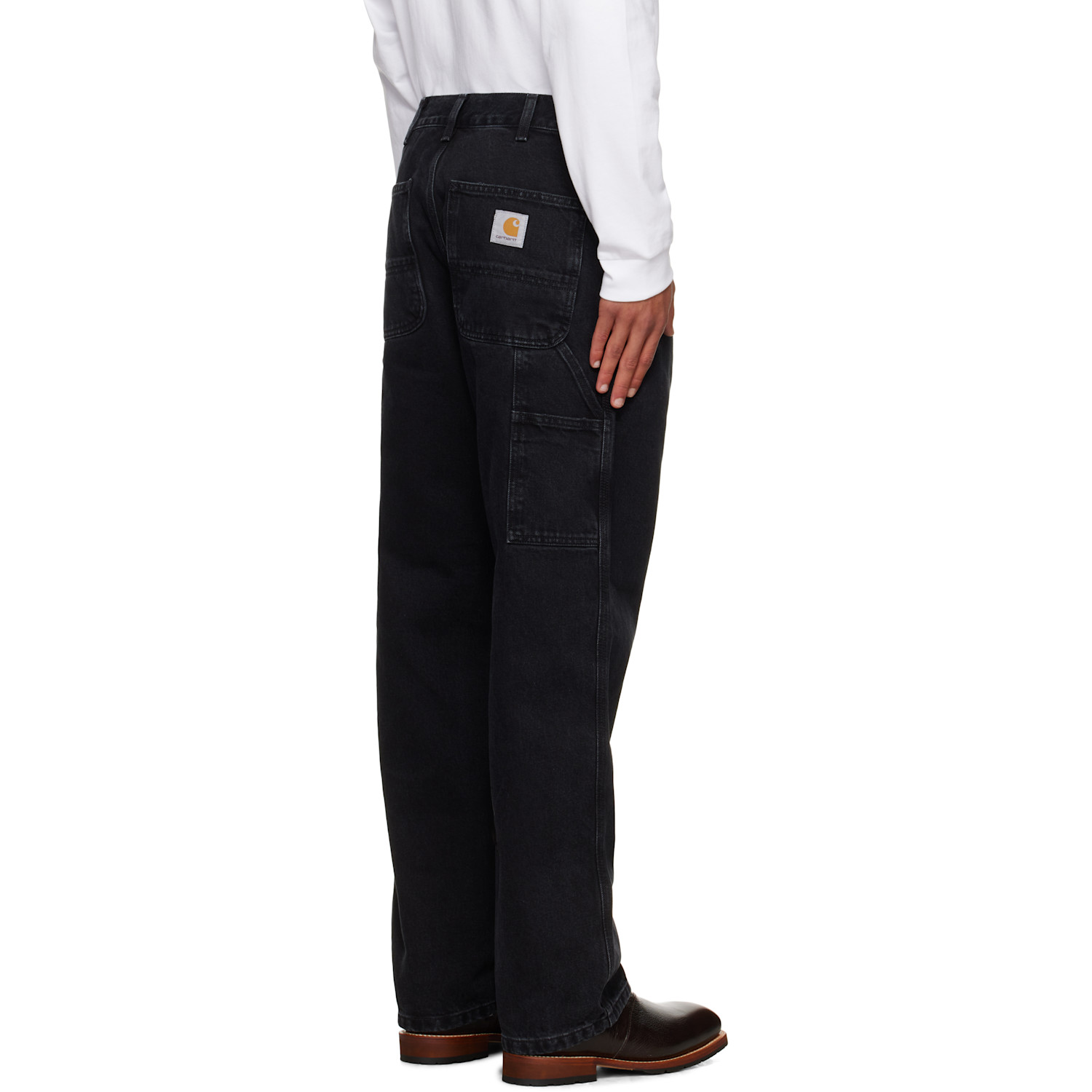  Carhartt Work In Progress Black Single Knee Jeans 