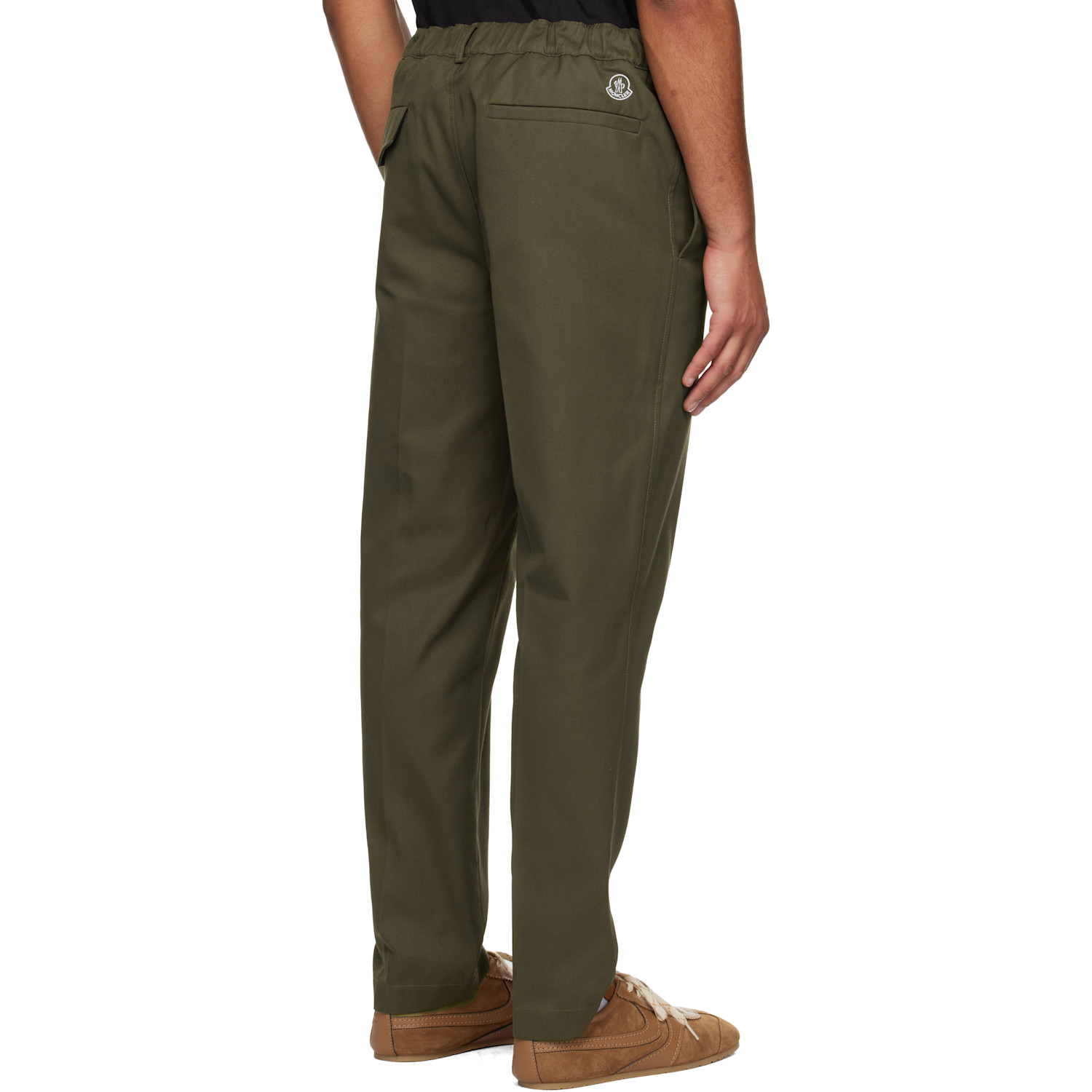 Moncler Khaki Tailored Gabardine Trousers 