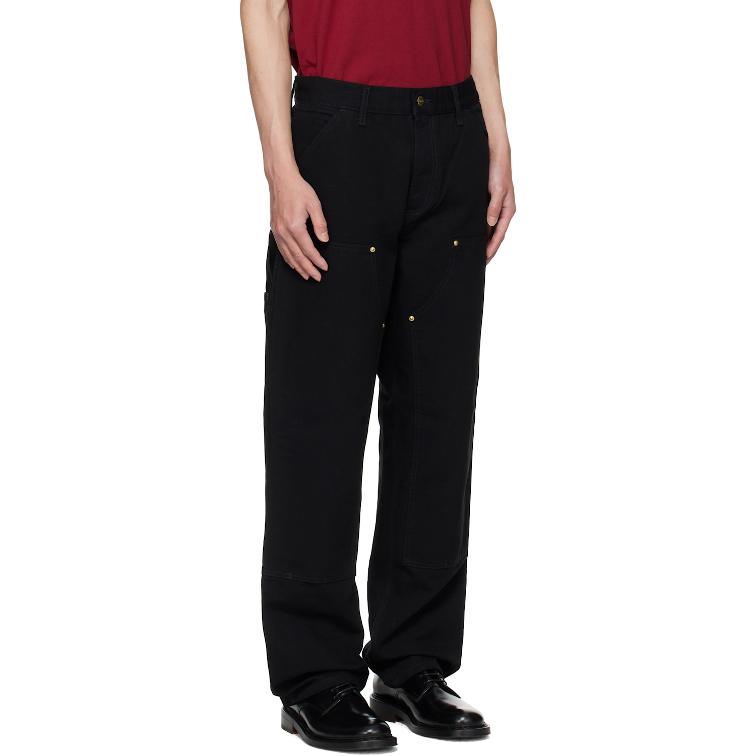  Carhartt Work In Progress Black Double Knee Trousers 