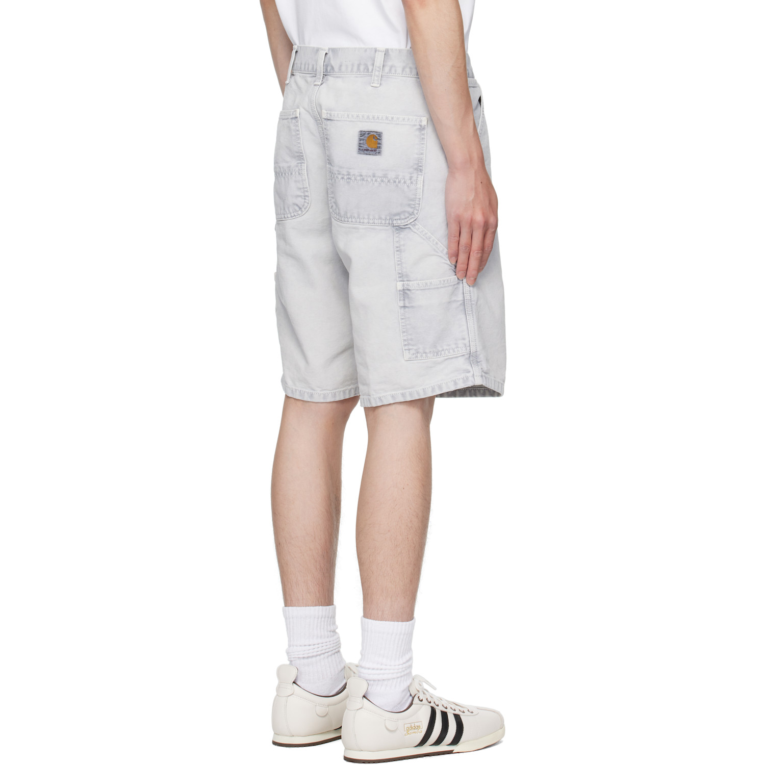  Carhartt Work In Progress Gray Single Knee Shorts 