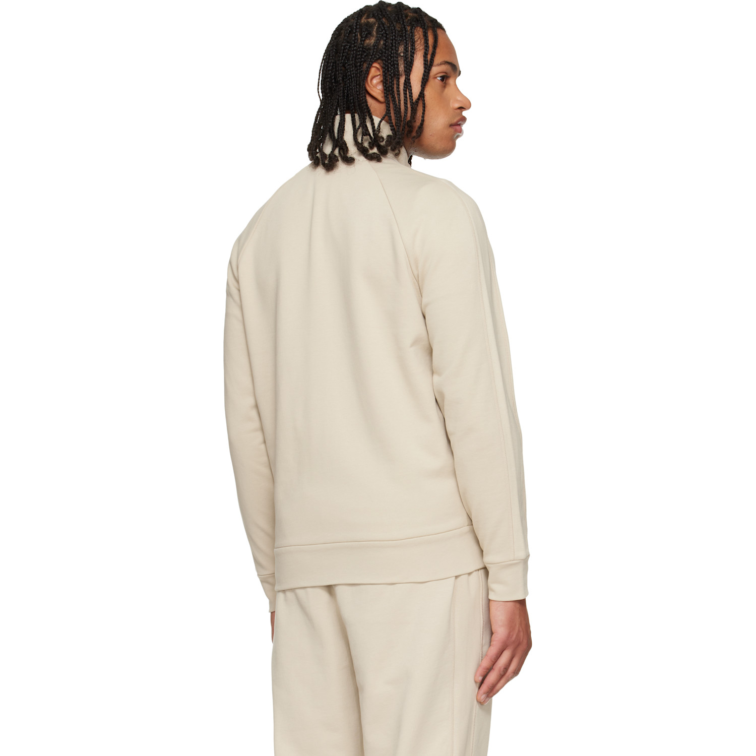  Moncler Beige Cotton Zip-up Track Jacket 