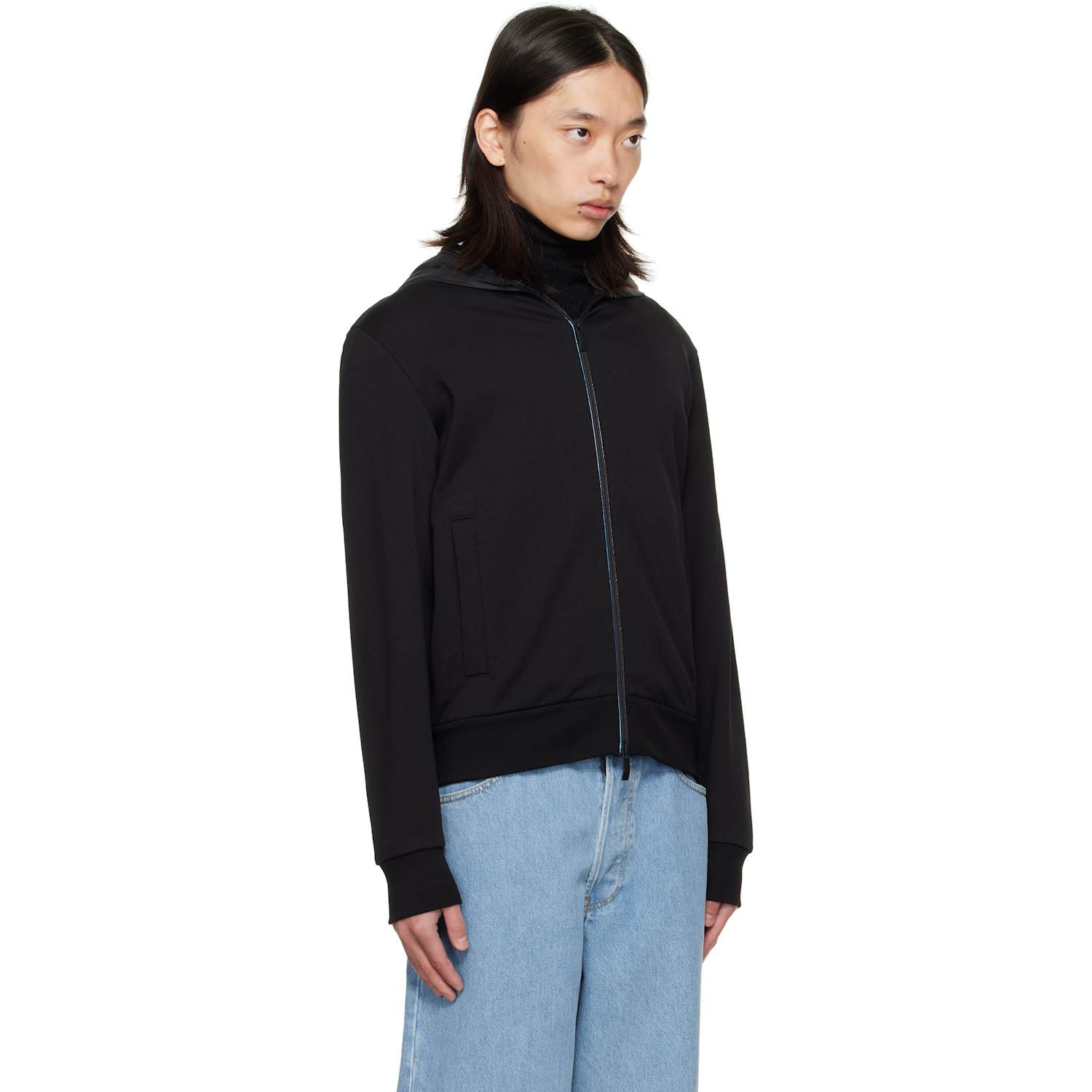 Moncler Black Zip Up Cardigan Jacket 
