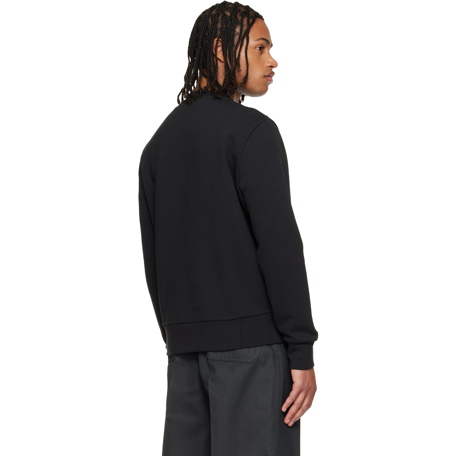  Moncler Black Cursive Logo Cotton Sweatshirt 