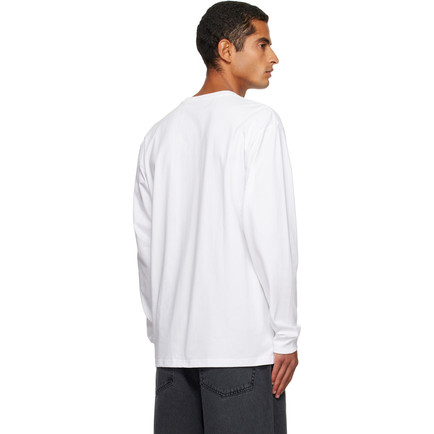  Carhartt Work In Progress White Chase Long Sleeve T-shirt 