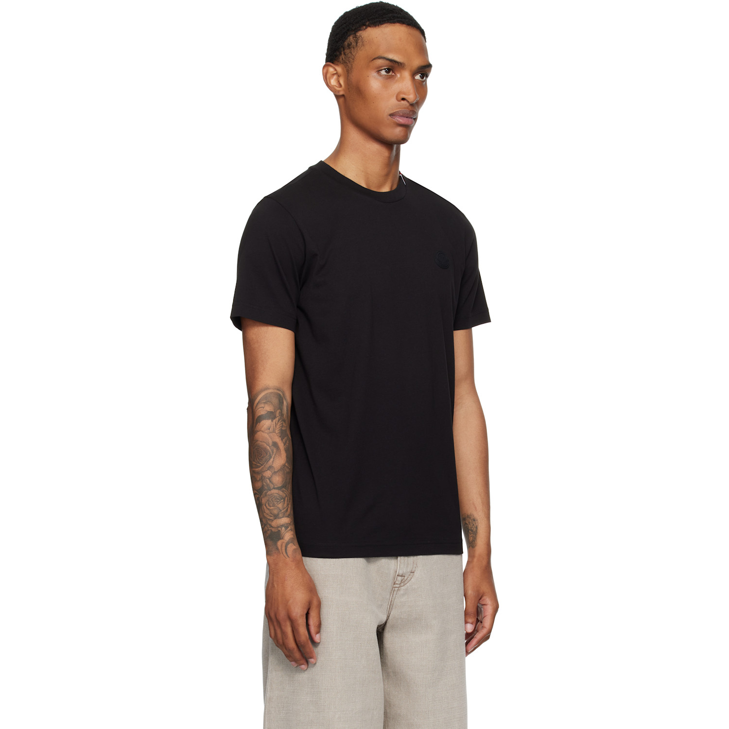  Moncler Black Short Sleeve T-shirt 