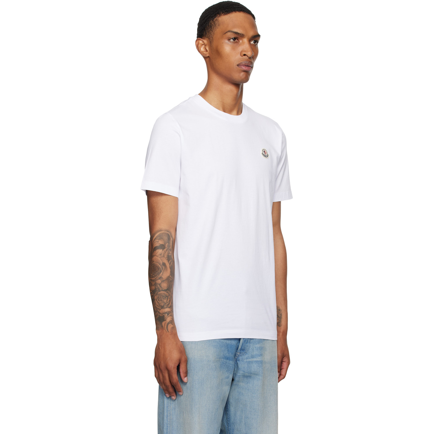  Moncler Three-pack White Logo Patch Cotton T-shirts 