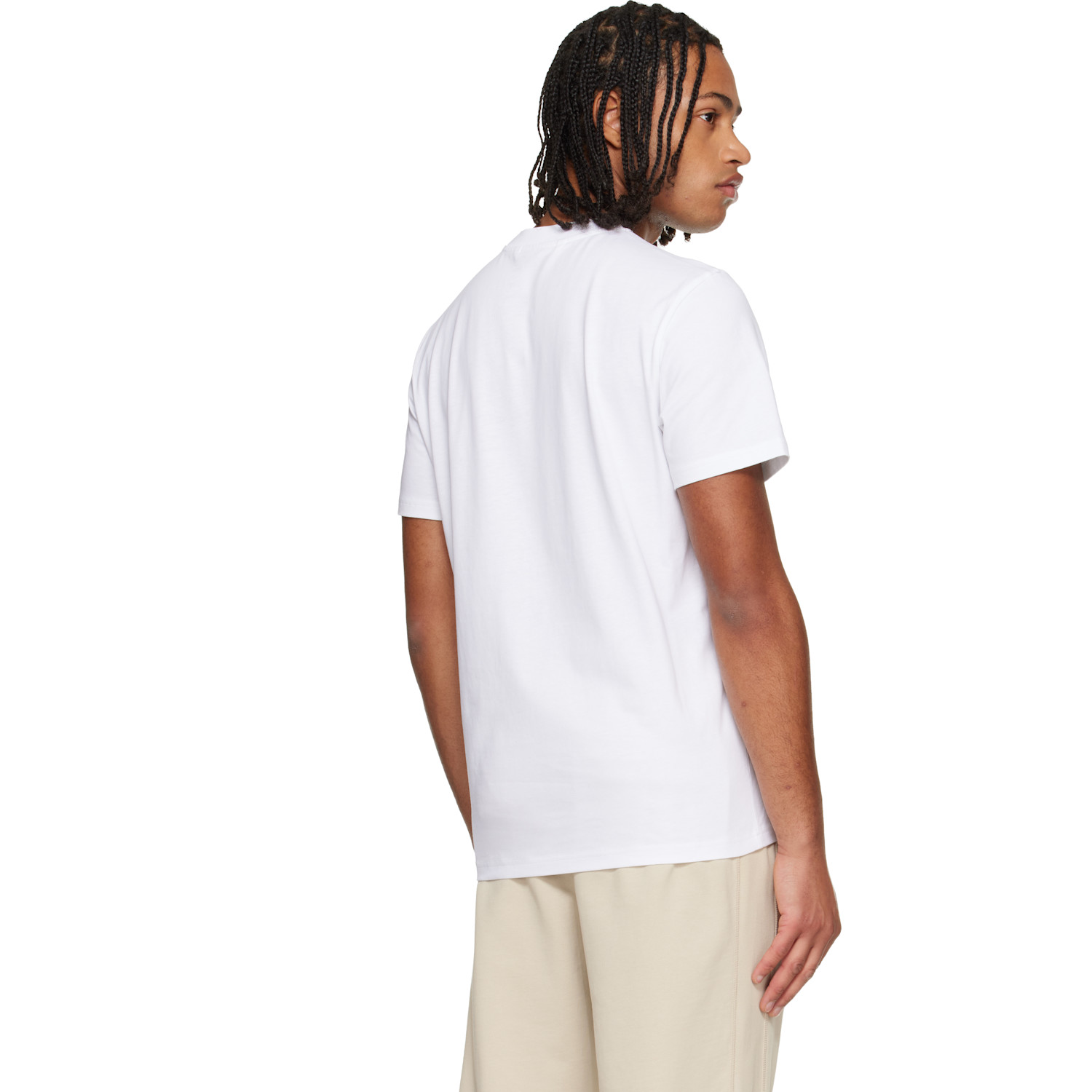  Moncler White Overlapped Logo Cotton T-shirt 